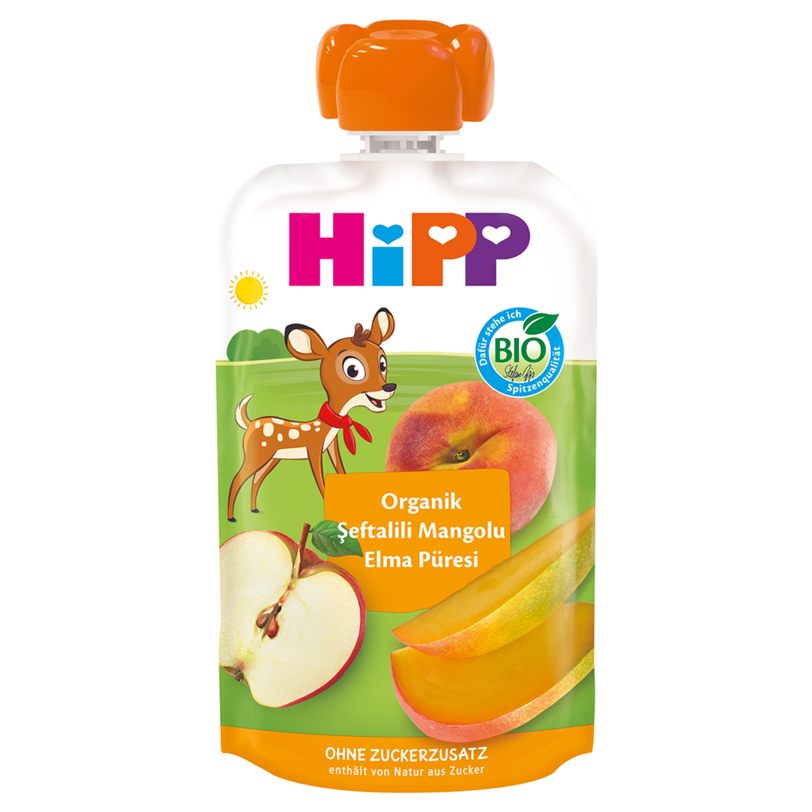 Hipp Organik Şeftalili Mangolu Elma Püresi 100 G