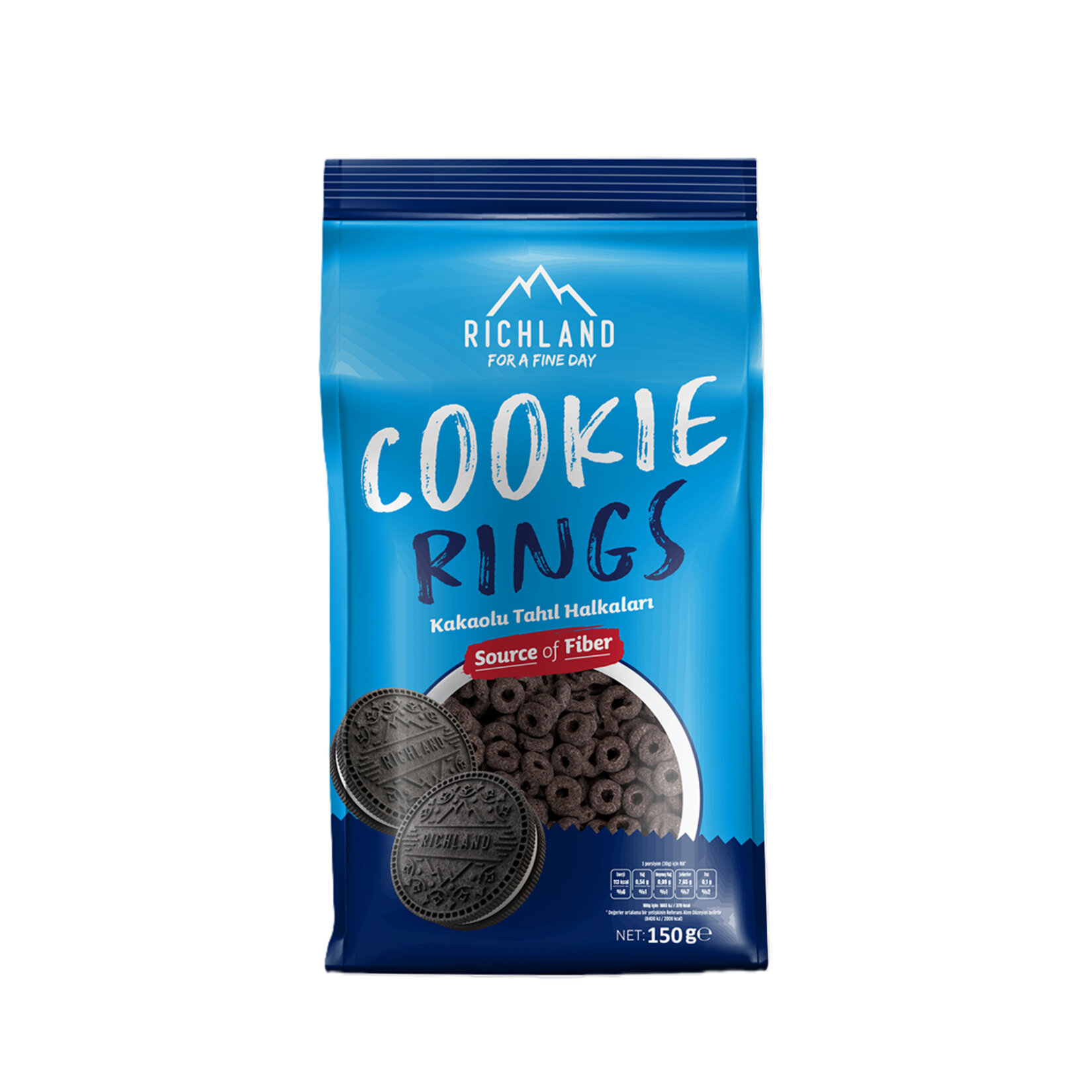 Richland Cookie Rings Kakaolu Tahıl Halkaları 150 G