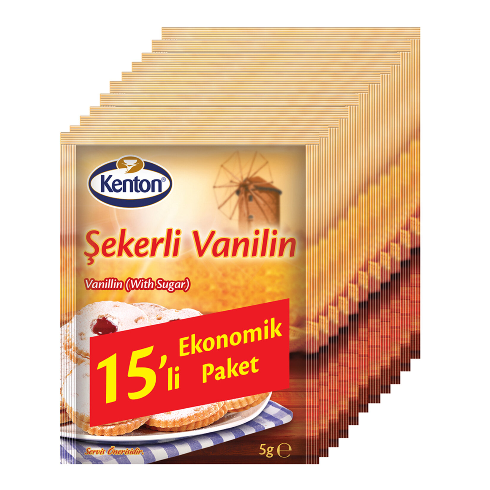 Kenton Şekerli Vanilin 10+5'li Paket 75 G