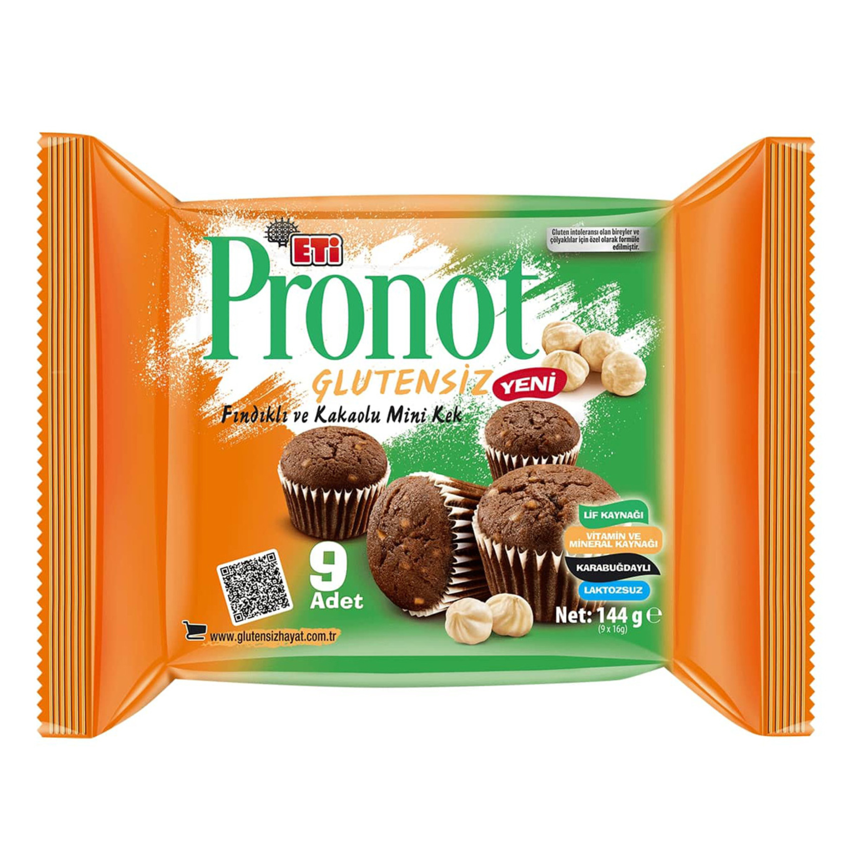 Eti Pronot Fındıklı Kakaolu Kek 144 G