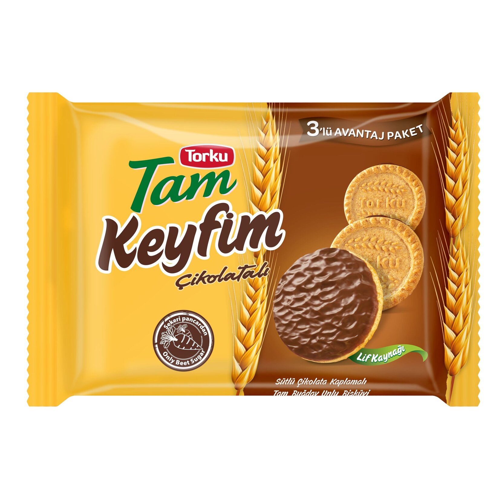 Torku Tam Keyfim Çikolata Kaplamalı Bisküvi 3'lü 84G