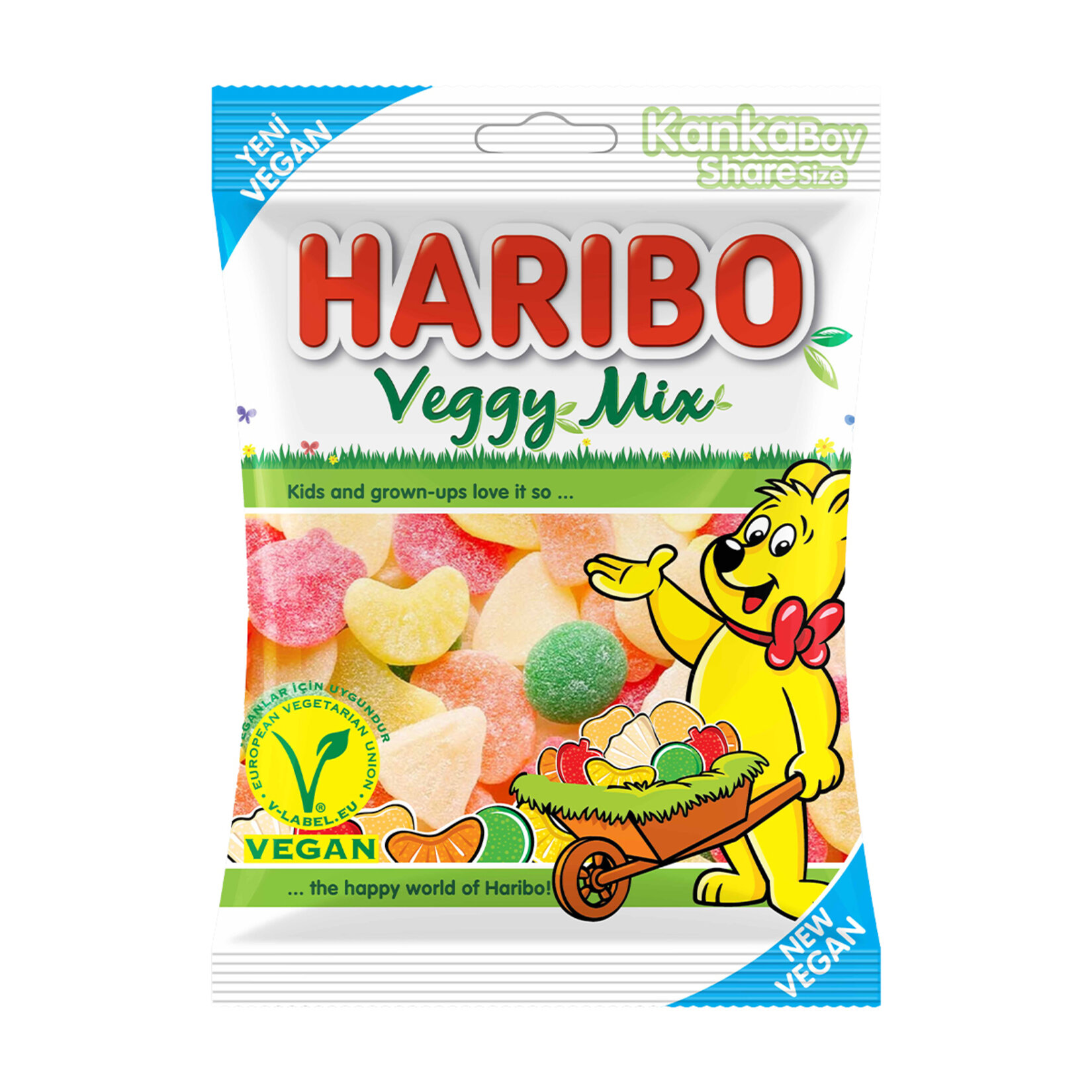 Haribo Veggy Mix Meyve Aromalı Yumuşak Şekerleme 80 G