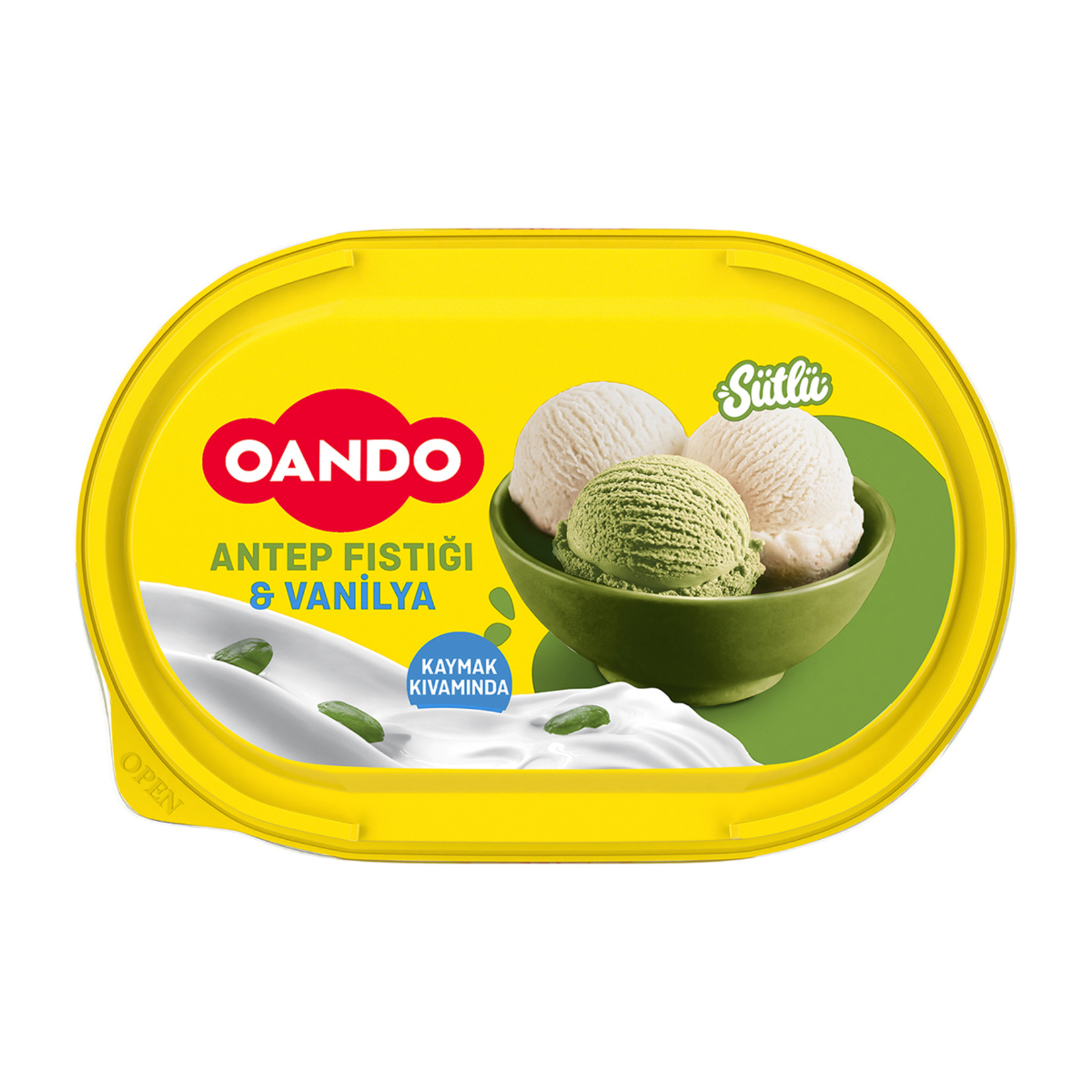 Oando Antep Fıstıklı ve Vanilyalı Kutu Dondurma 770 Ml