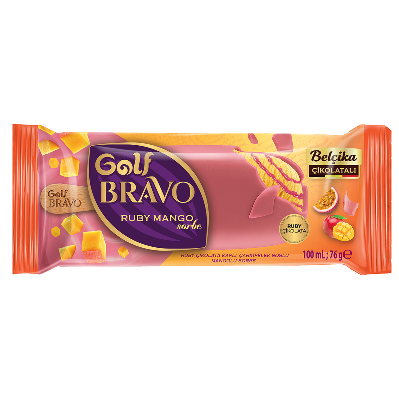 Golf Bravo Belçika Çikolatalı Ruby Mango Sorbe 100 Ml