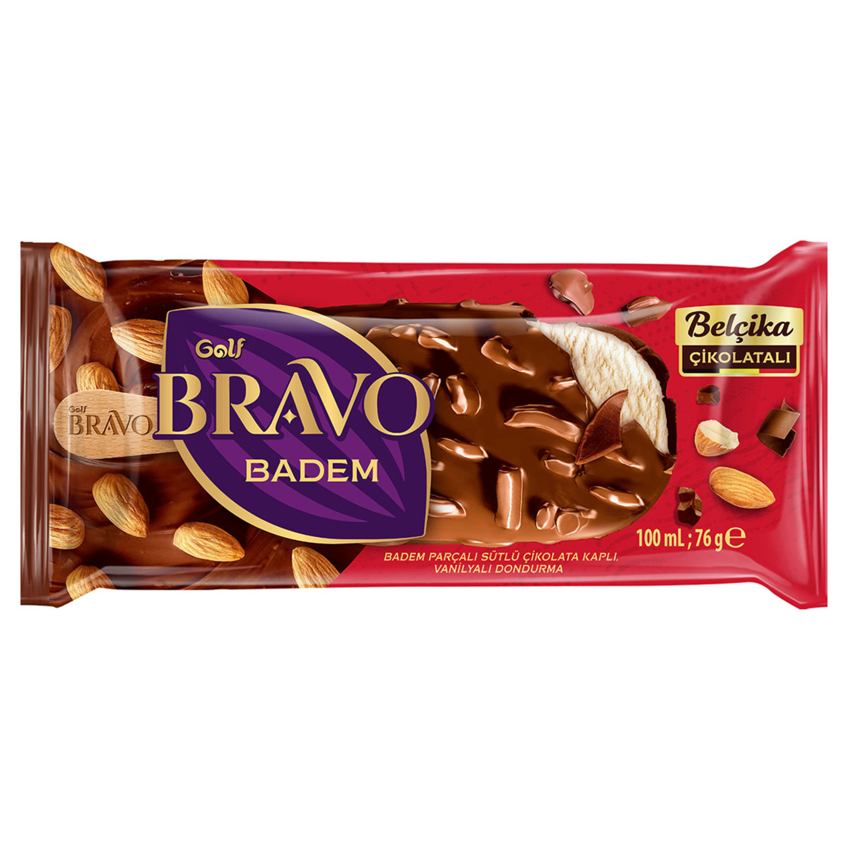 Golf Bravo Belçika Çikolatalı Badem 100 Ml