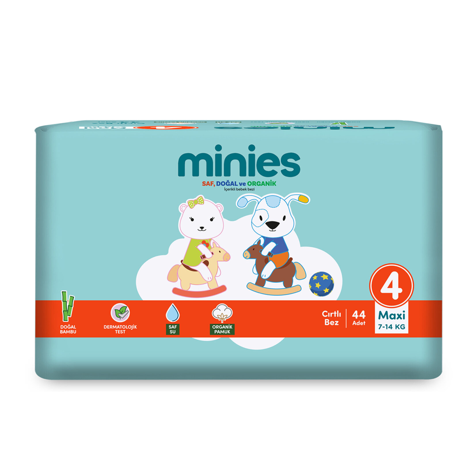 Minies Bebek Bezi Maxi 4 Beden 7-14 Kg 44 Adet