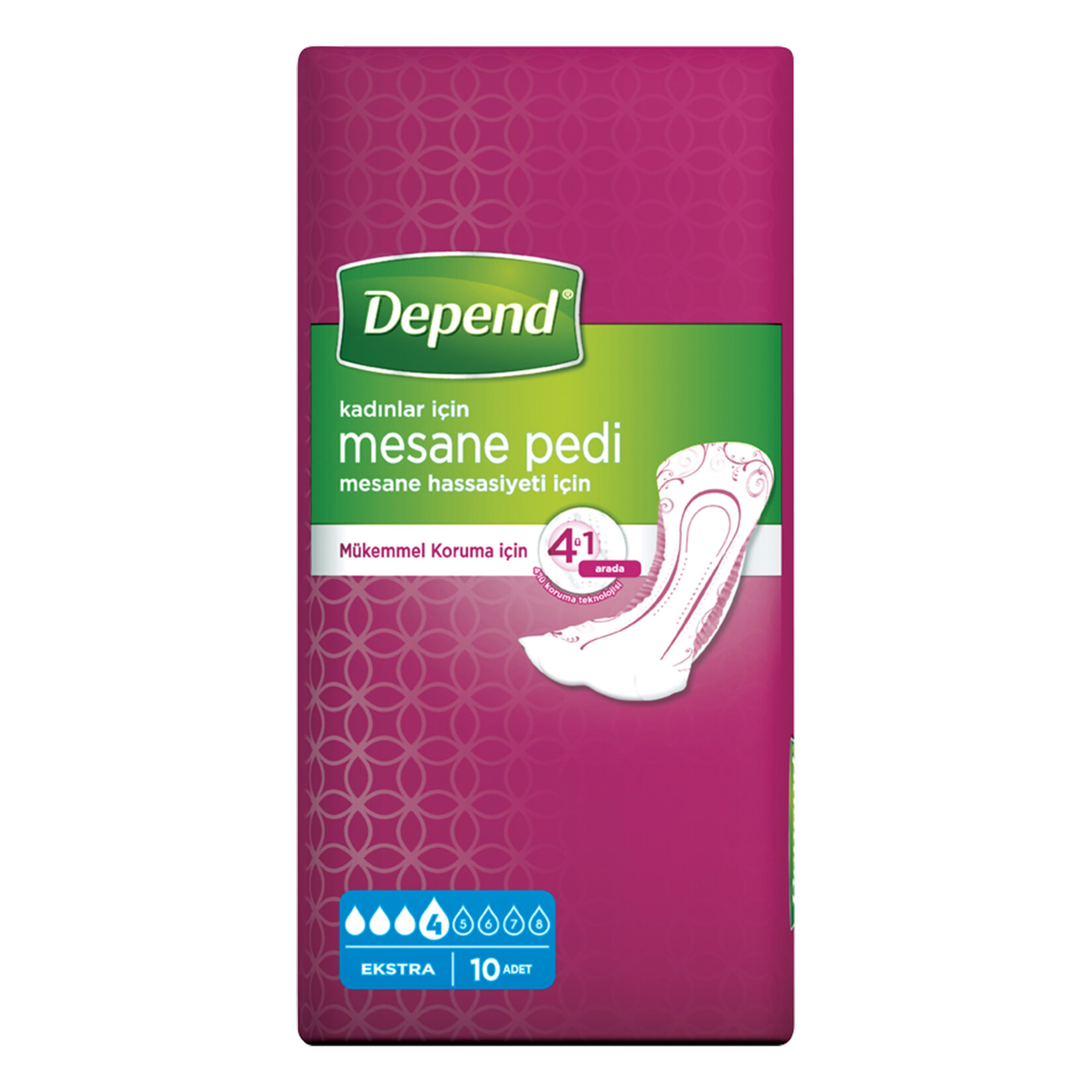 Depend Mesane Pedi Kadın Ekstra 10'lu
