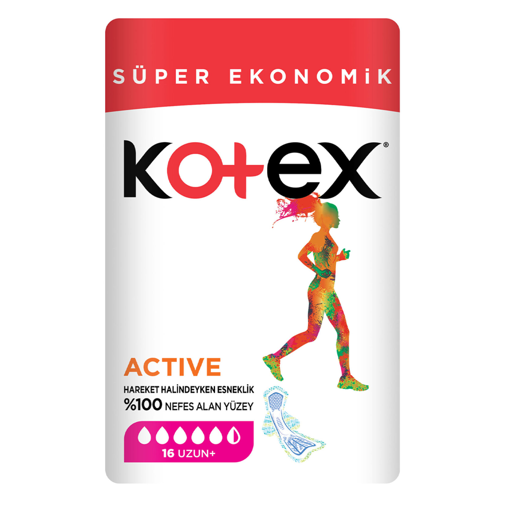 Kotex Ultra Active Süper Ekonomik Paket Uzun 16'lı