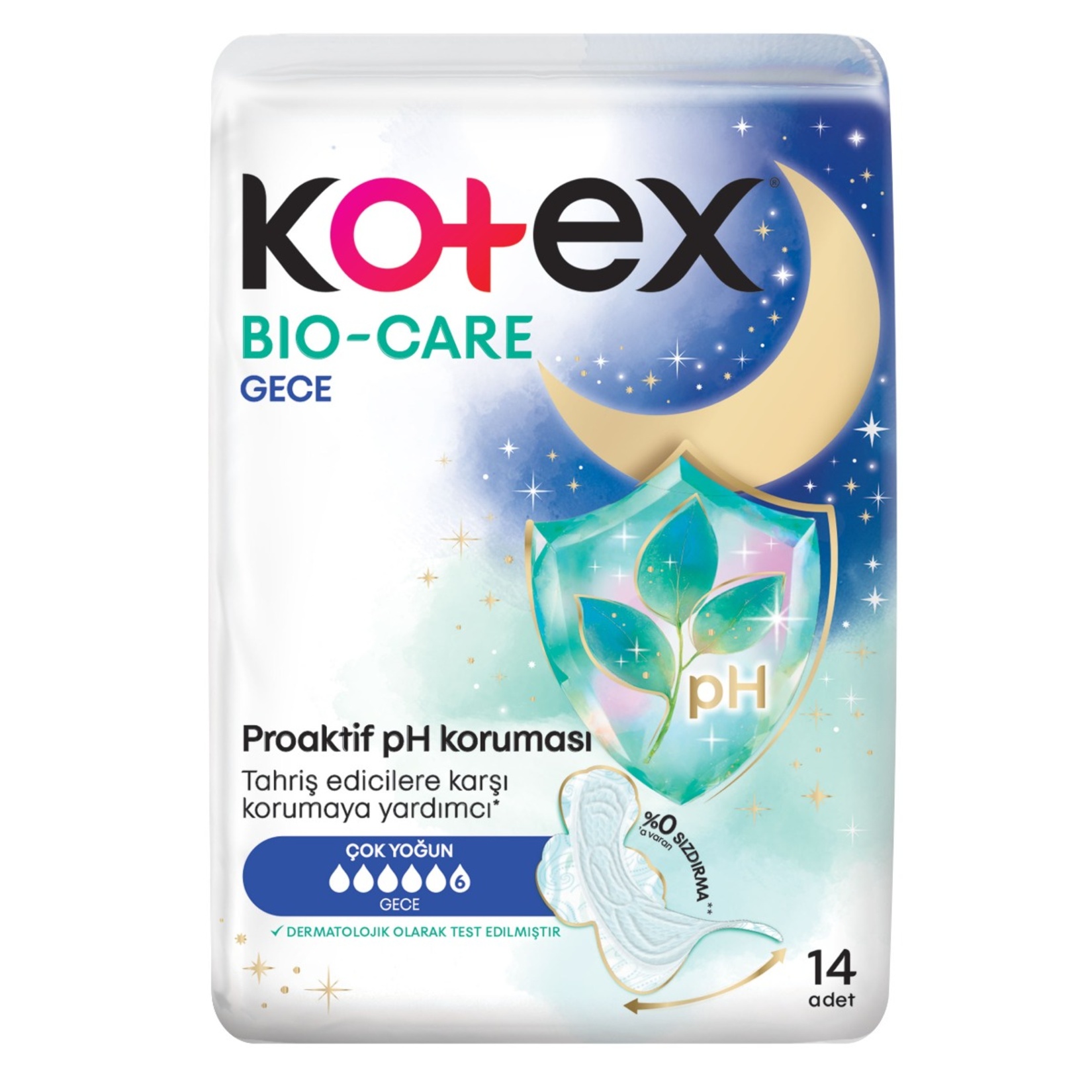 Kotex Bio-Care Quadro Gece 14'lü