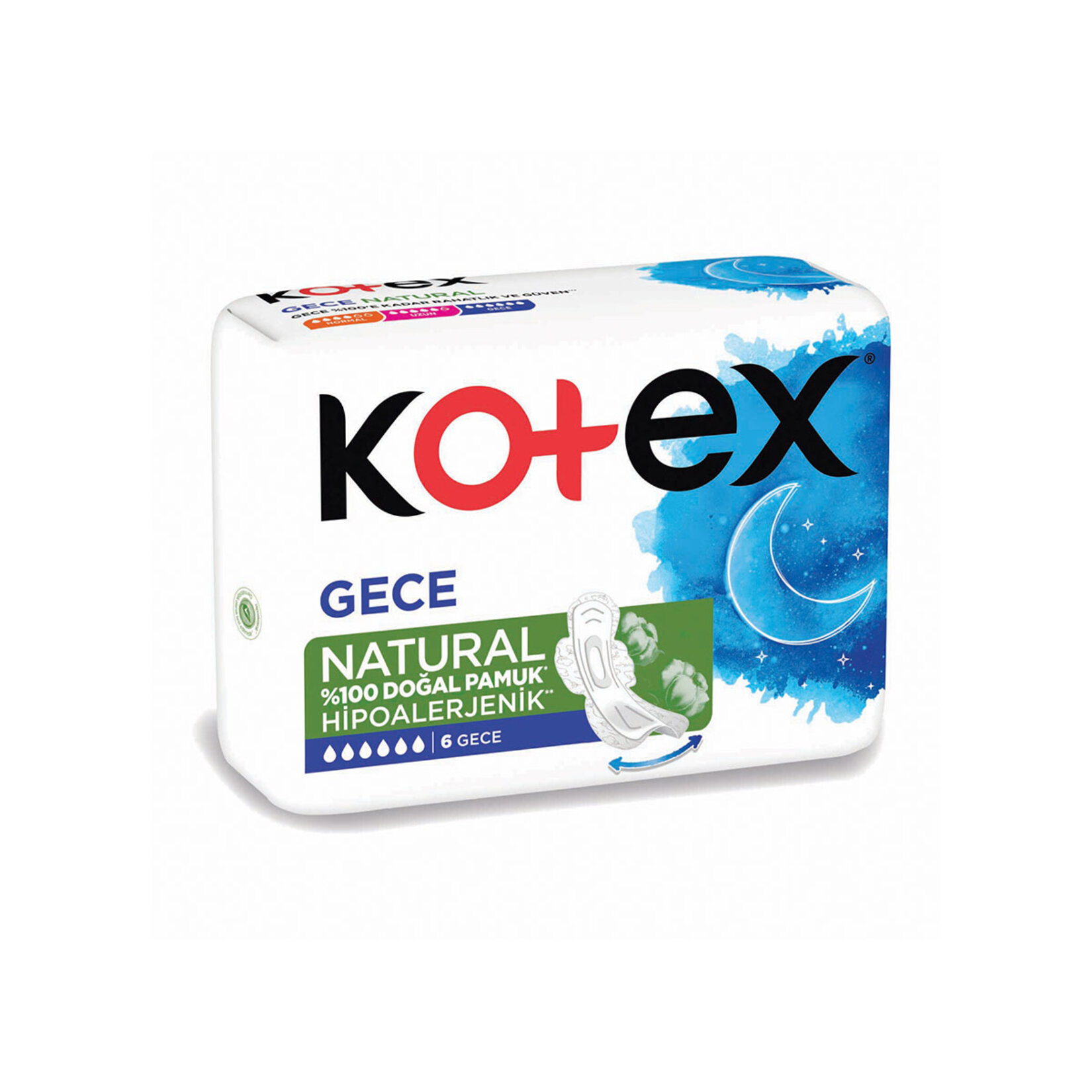 Kotex Natural Ultra Tekli Paket Gece 6'lı