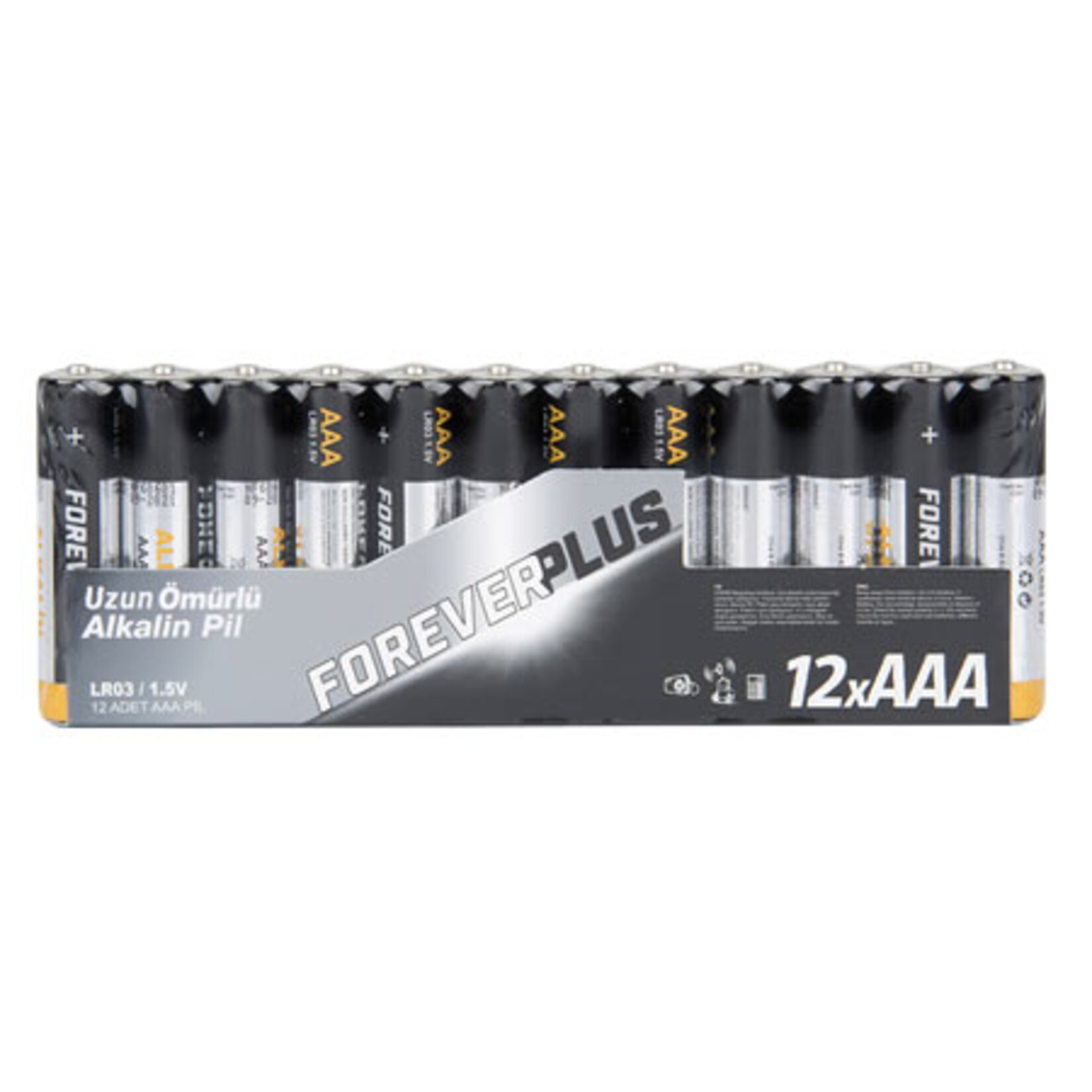 Forever Plus Alkalin İnce Pil 12'li