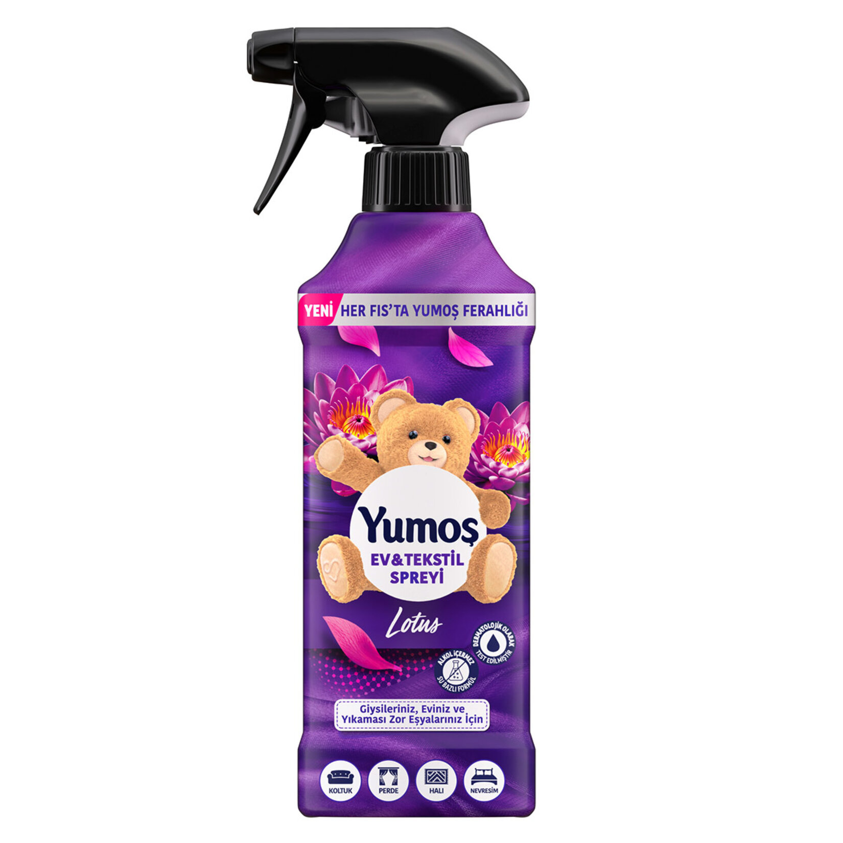 Yumoş Ev ve Tekstil Spreyi Lotus Yıkanması Zor Eşyalar İçin 450 Ml