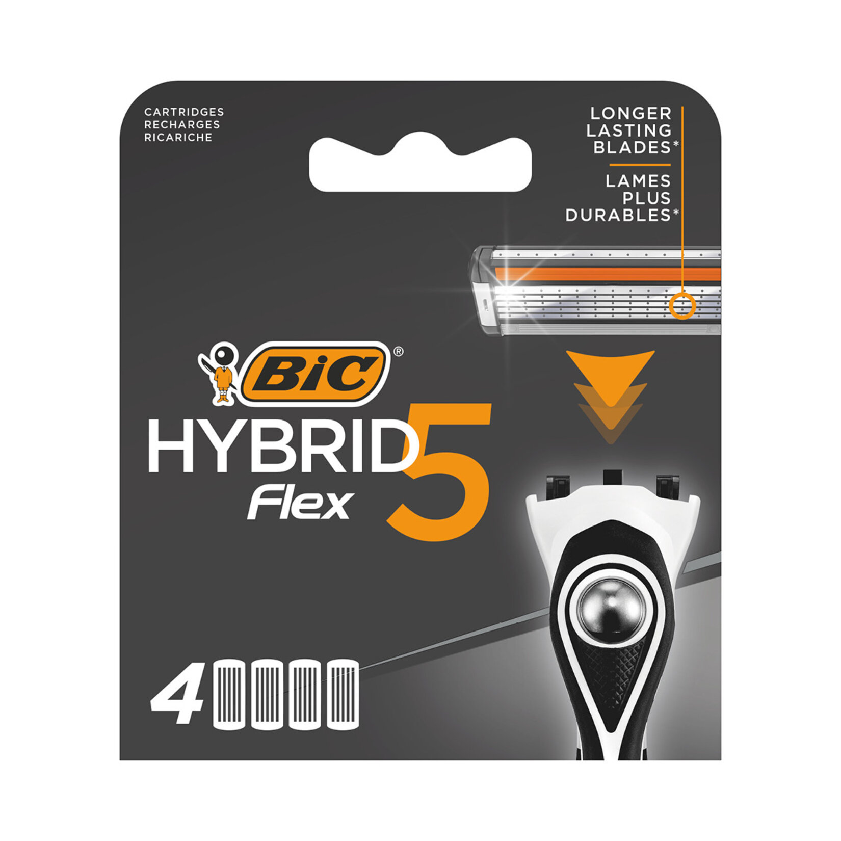 BIC Hybrid 5 Flex Tıraş Bıçağı Yedek Kartuşu 4'lü