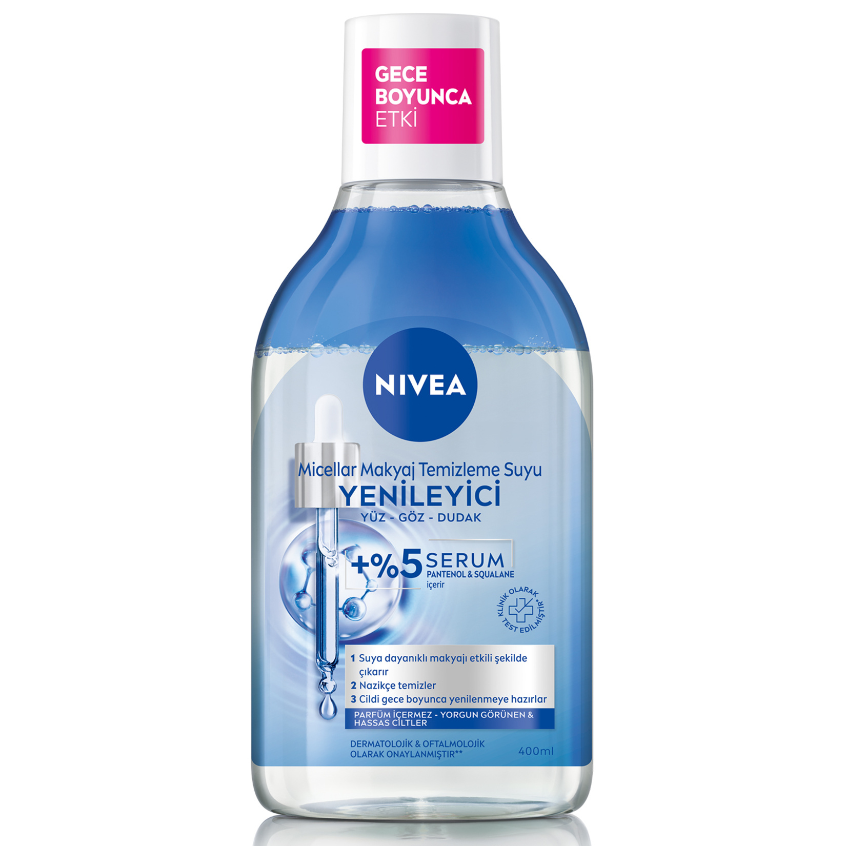 NIVEA Yenileyici Serum İçerikli Micellar Makyaj Temizleme Suyu Pantenol 400 ml