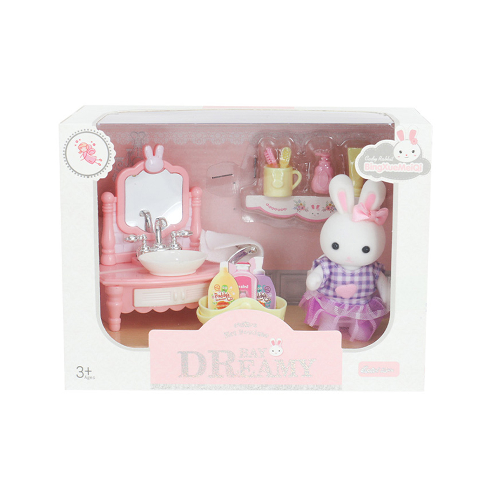 Mega Bay Dreamy Mini Tavşan - Aksesuarlı Lavabo Set