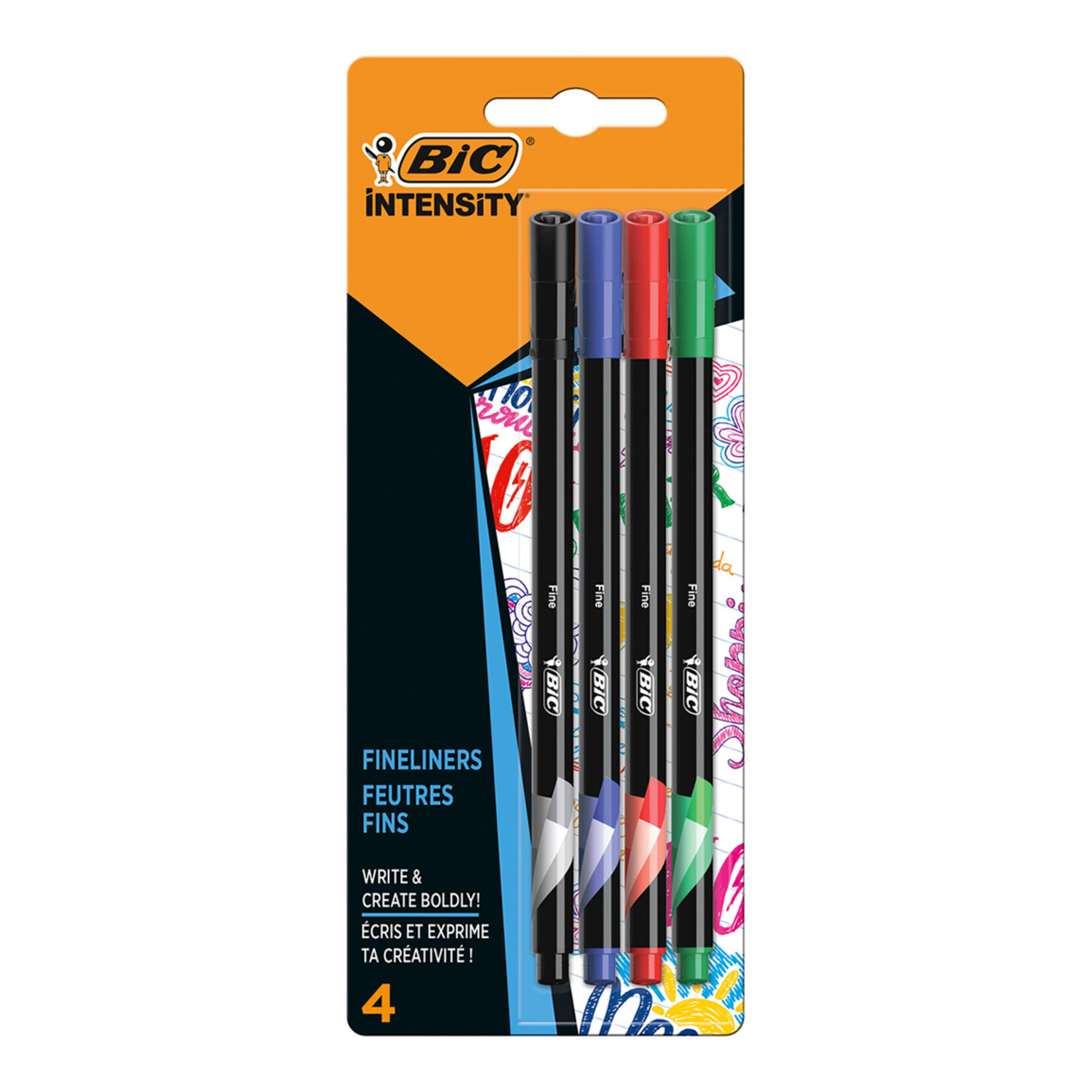 BIC Intensity Keçe Uçlu Kalem Karışık Renk 4'lü