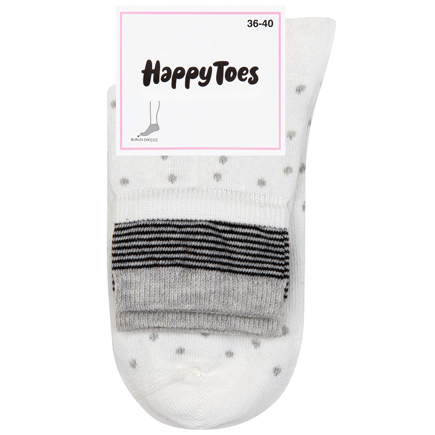 Happy Toes Kadın Çift Lastikli Çorap 36/40