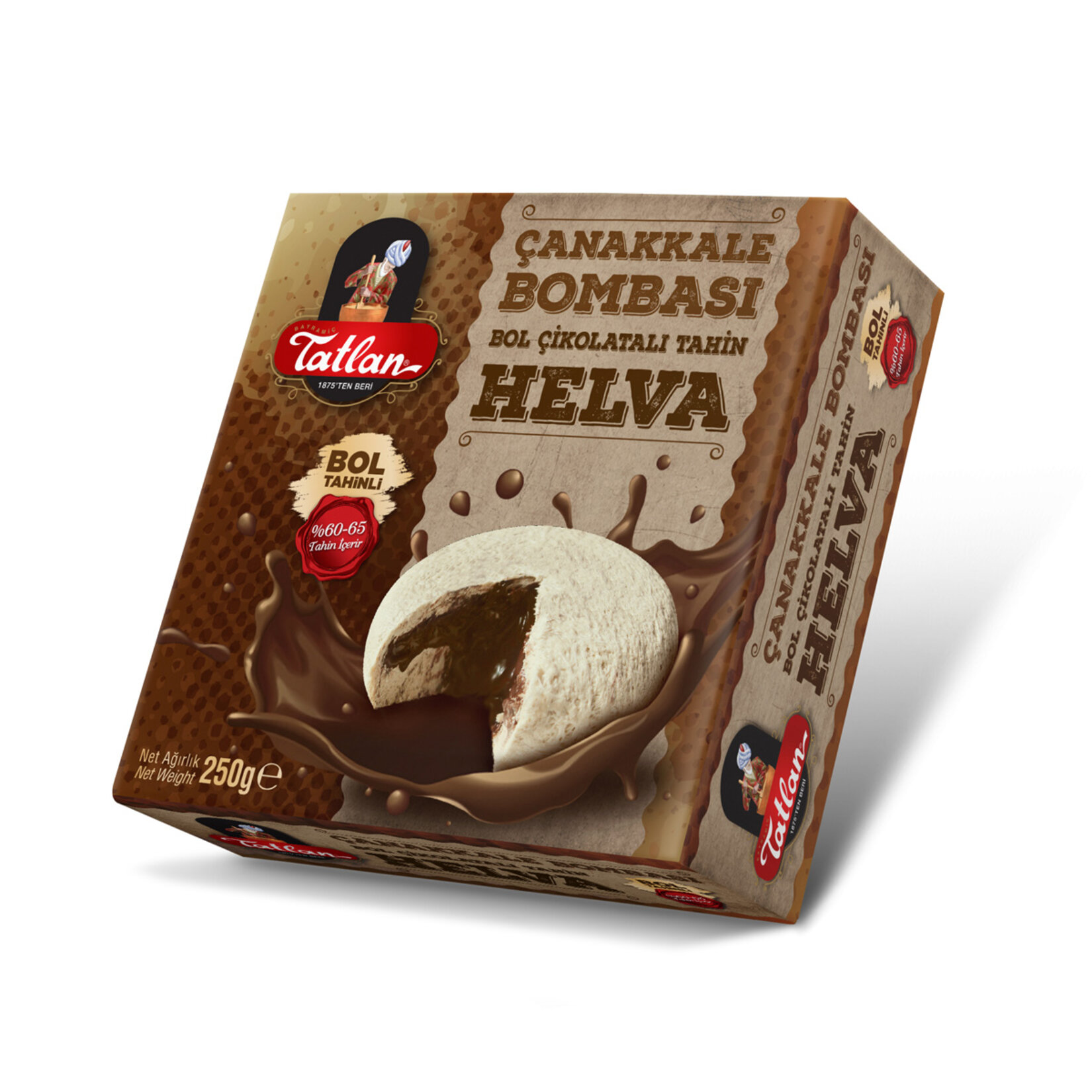 Tatlan Çanakkale Bombası Çikolata Tahin Helva 250G