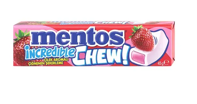 Perfetti Mentos Incredible Chew Çilek 45 gr