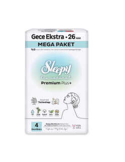 Sleepy Bio Nat. Mega Ped 26 lı Gece Extra