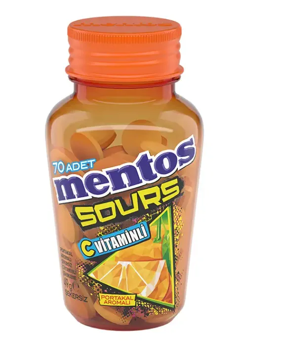 Perfetti Mentos Sour Mint Portakal 49 gr