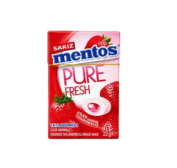 Perfetti Mentos Pure Fresh Çilek AromalıSakız 22 gr