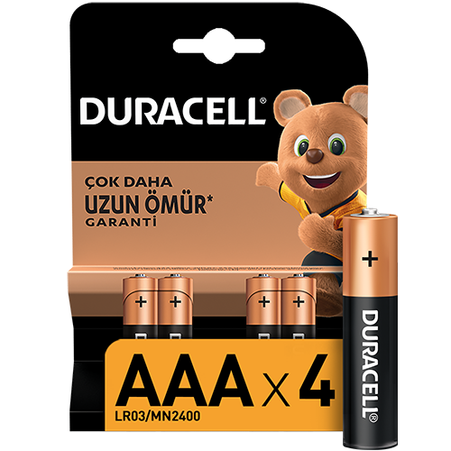 Duracell Basic 4lü İnce Kalem Pil AAA