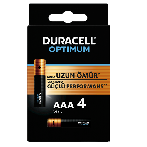 Duracell Optimum AAA İnce Kalem Pil 4 Lü