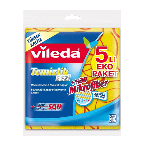 Vileda 30% Mikrofiberli Temizlik Bezi 5li