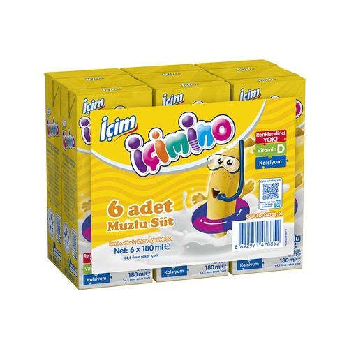 Içim Süt İçimino Muzlu 6X180 Ml