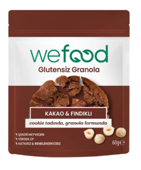 Wefood Glutensiz Granola Kakao Fındıklı 60 Gr