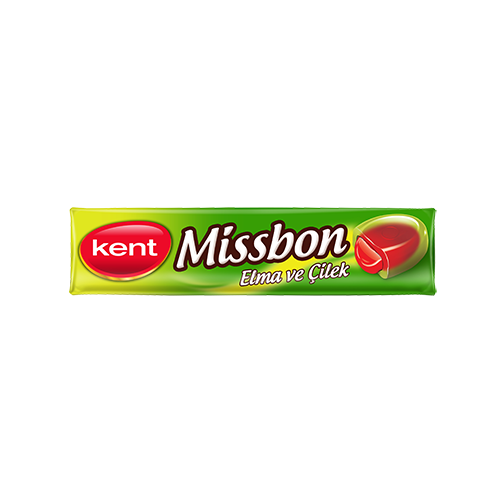 Kent Missbon Cocktail Elma ve Çilek Aromalı Dolgulu Bonbon 43 gr