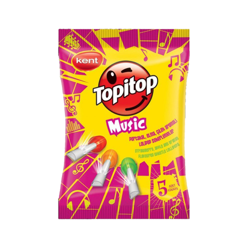 Kent Topitop Müzik Lolipop Şekerleme Poşet 65 gr