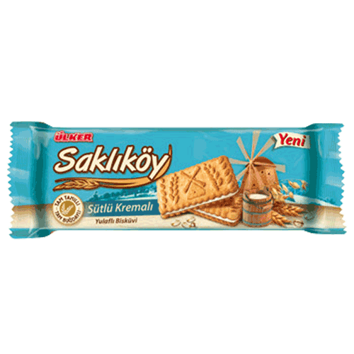 Ülker Saklıköy Sütlü Kremalı Bisküvi 100 gr