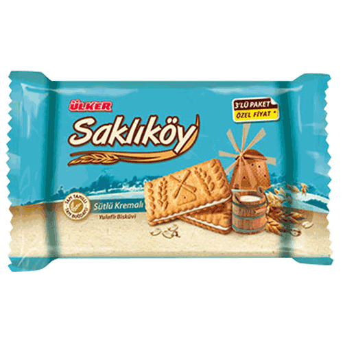Ülker Saklıköy Sütlü Kremalı Bisküvi 3x88 gr