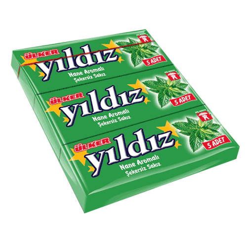 Yıldız Şekersiz Nane Aromalı Sakız 3lü 21 gr