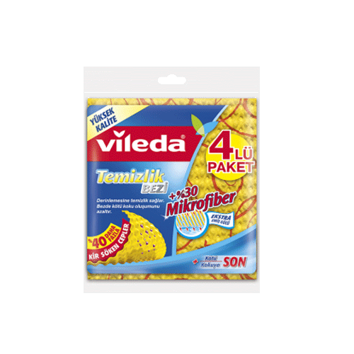 Vileda Temizlik Bezi 4 lü %30 Mikro