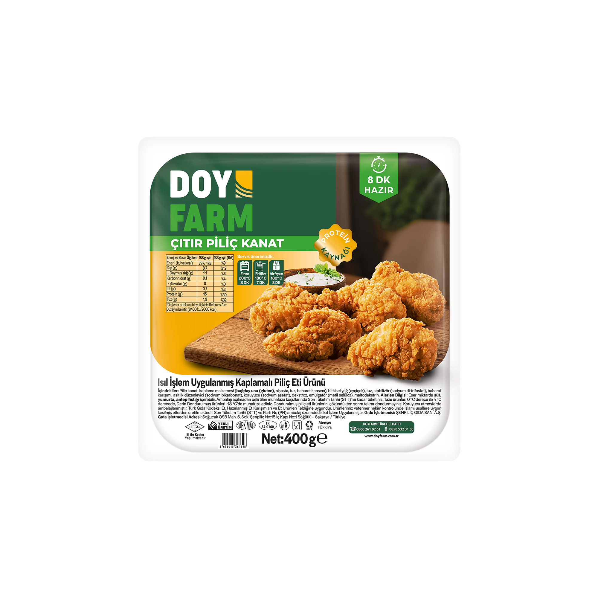 Doyfarm Çıtır Piliç Kanat